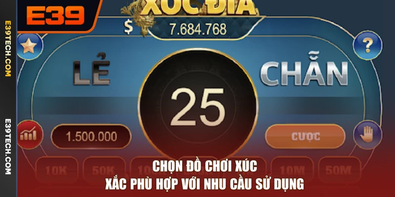 Chọn đồ chơi xúc xắc phù hợp với nhu cầu sử dụng