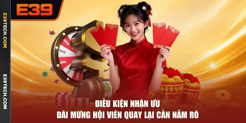 Điều kiện nhận ưu đãi mừng hội viên quay lại cần nắm rõ