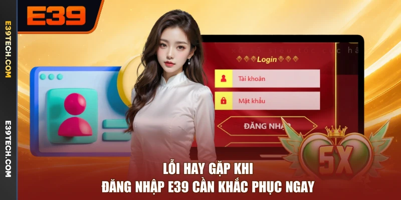 Lỗi hay gặp khi đăng nhập E39 cần khắc phục ngay